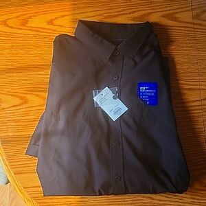 APT 9 button up black short sleeve shirt